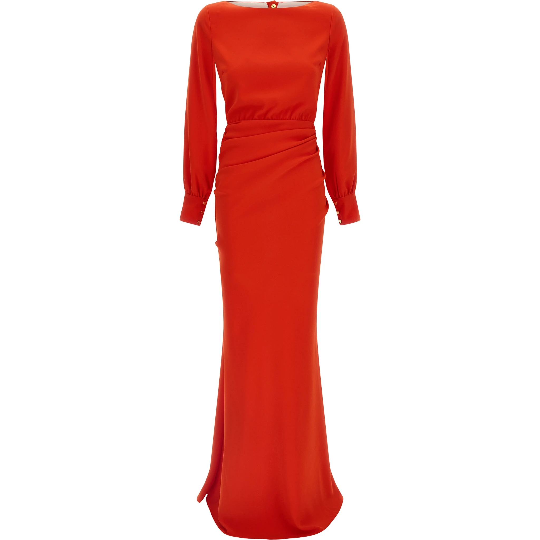 Multicolor Polyester Long Dress