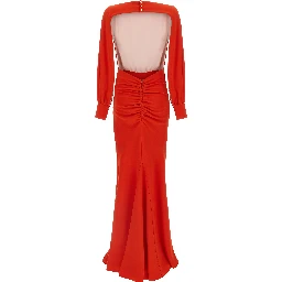 Multicolor Polyester Long Dress