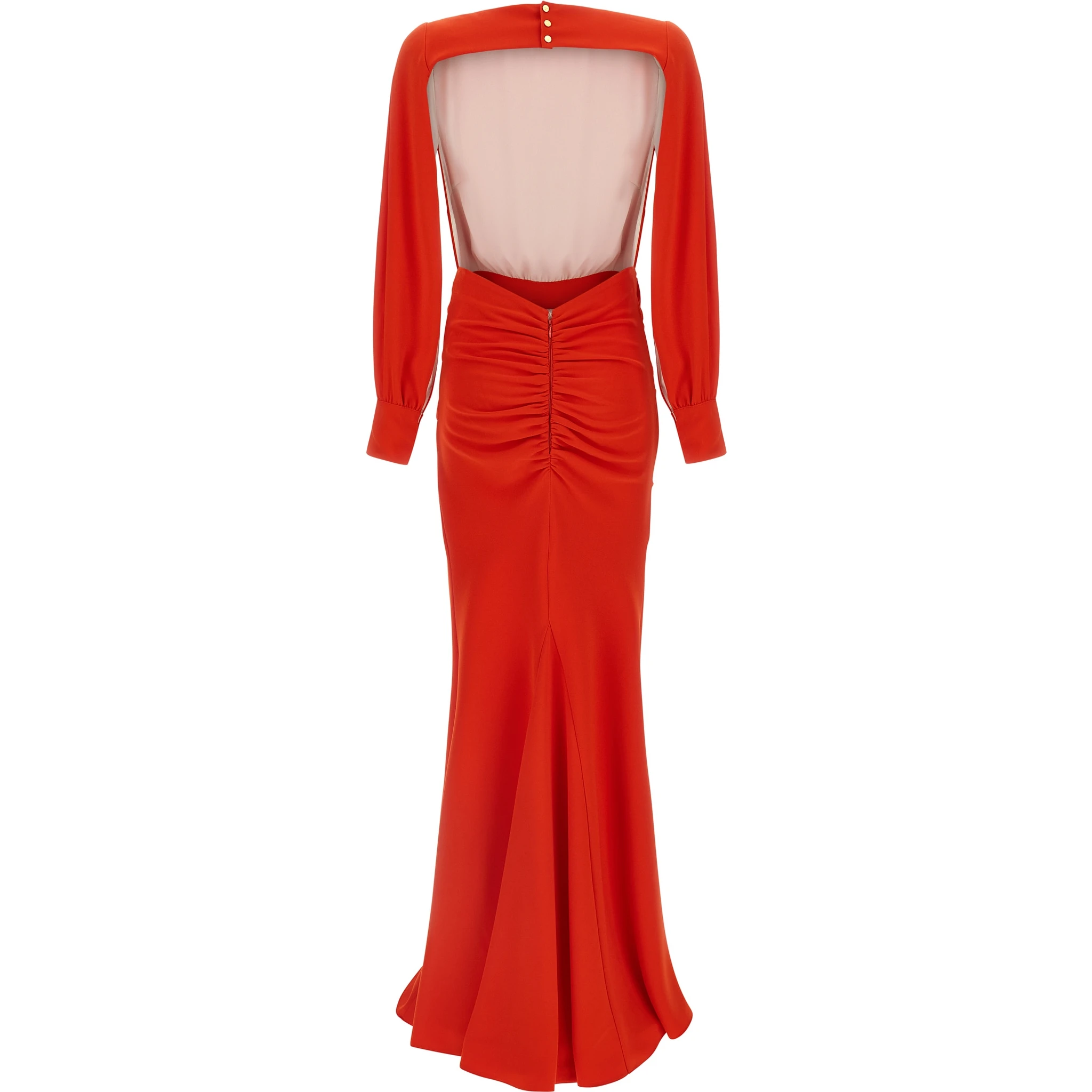 Multicolor Polyester Long Dress