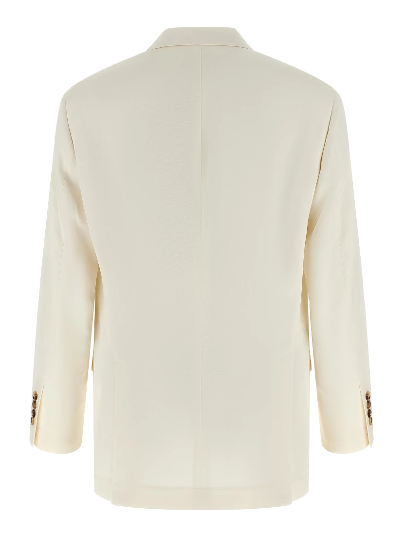 White Silk Blazer