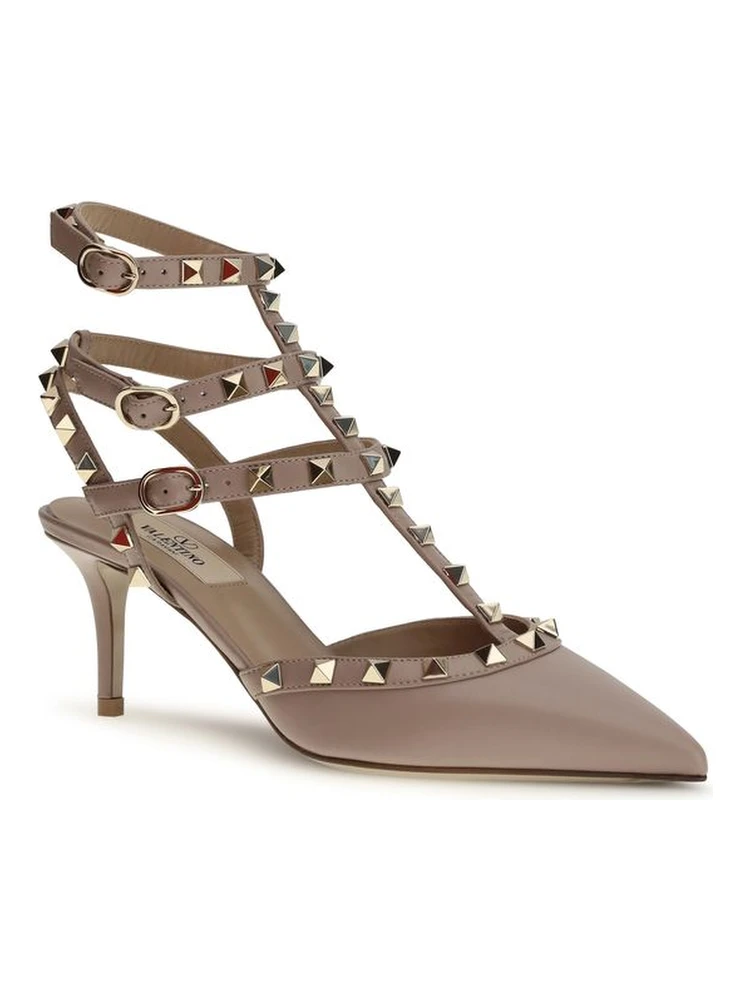 Beige Calf Leather Bos Taurus Mid Heel Pumps alternative