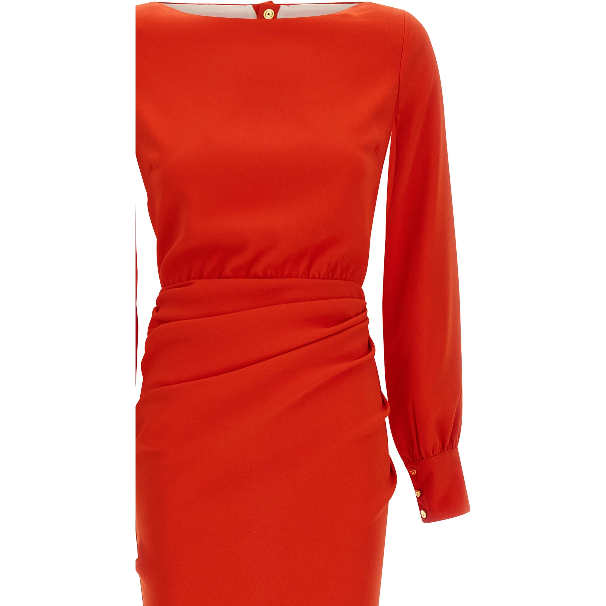 Multicolor Polyester Long Dress