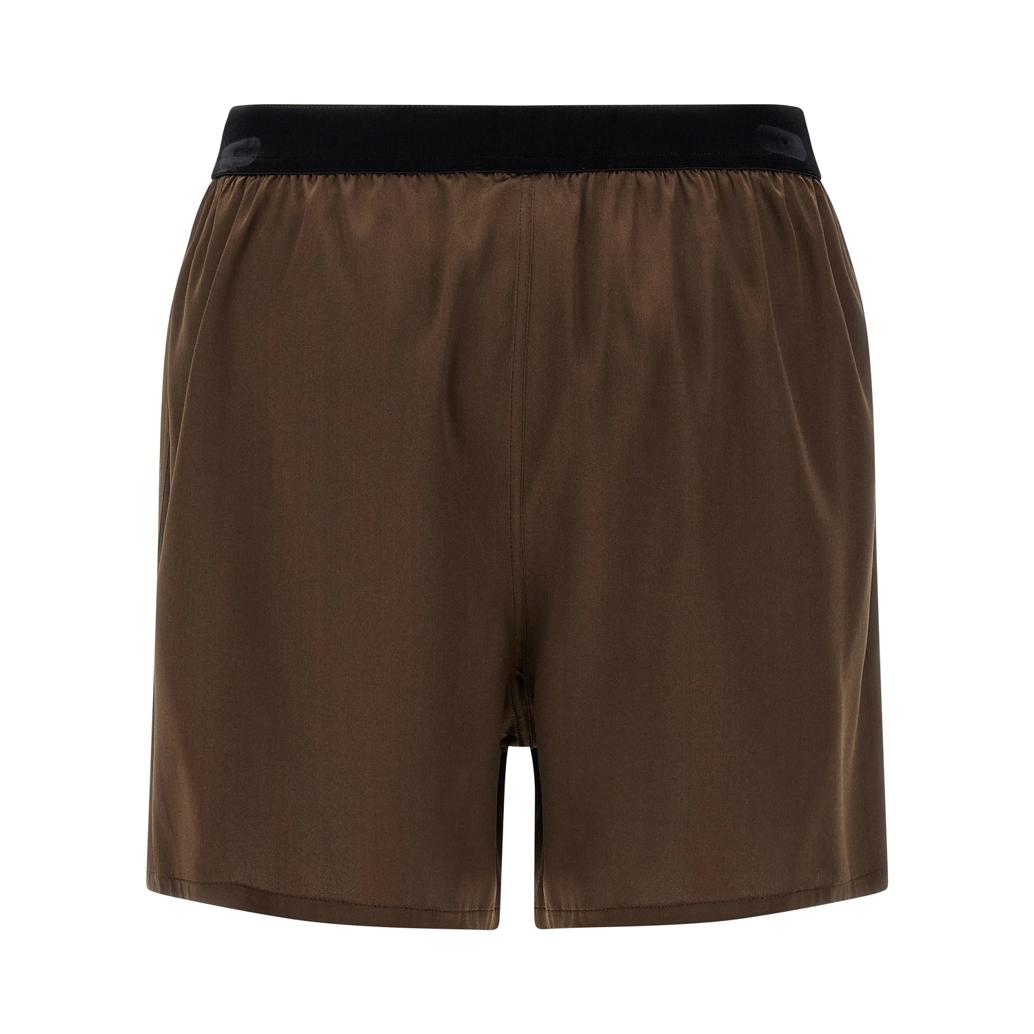 Brown Silk Bermuda Shorts