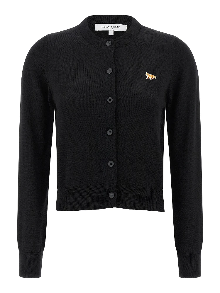 Black Virgin Wool Cardigan