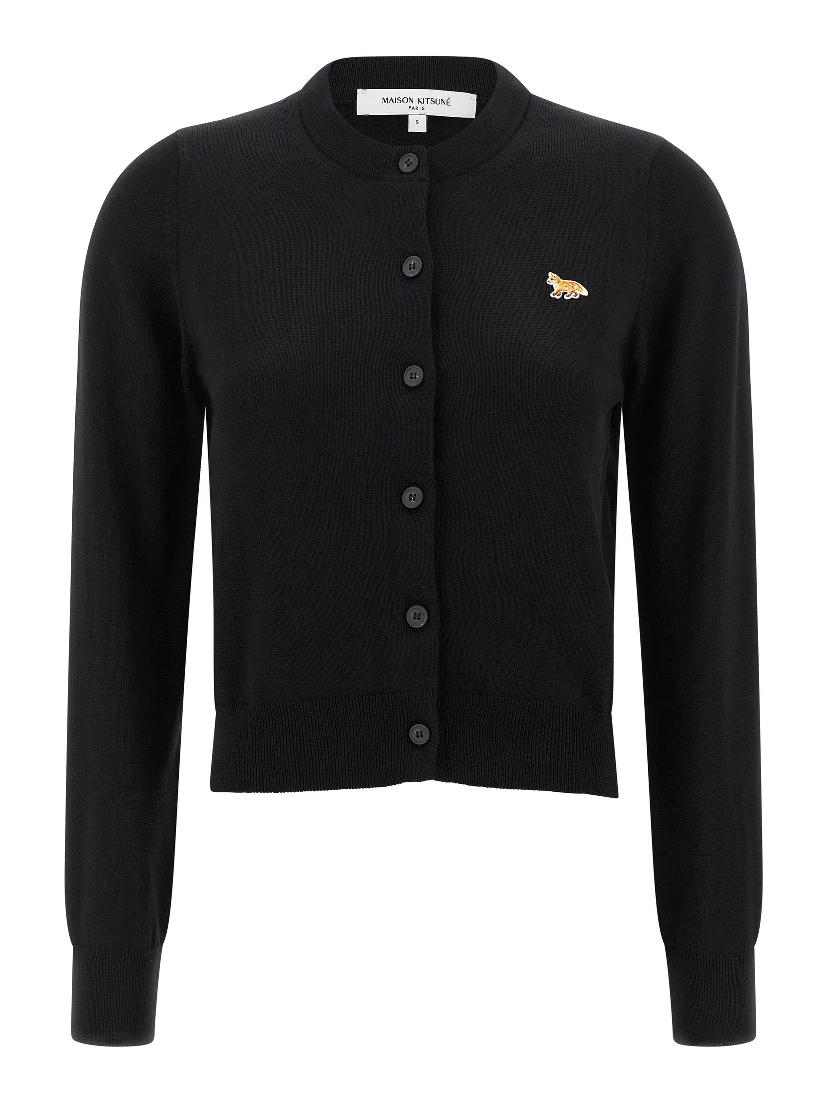 Black Virgin Wool Cardigan