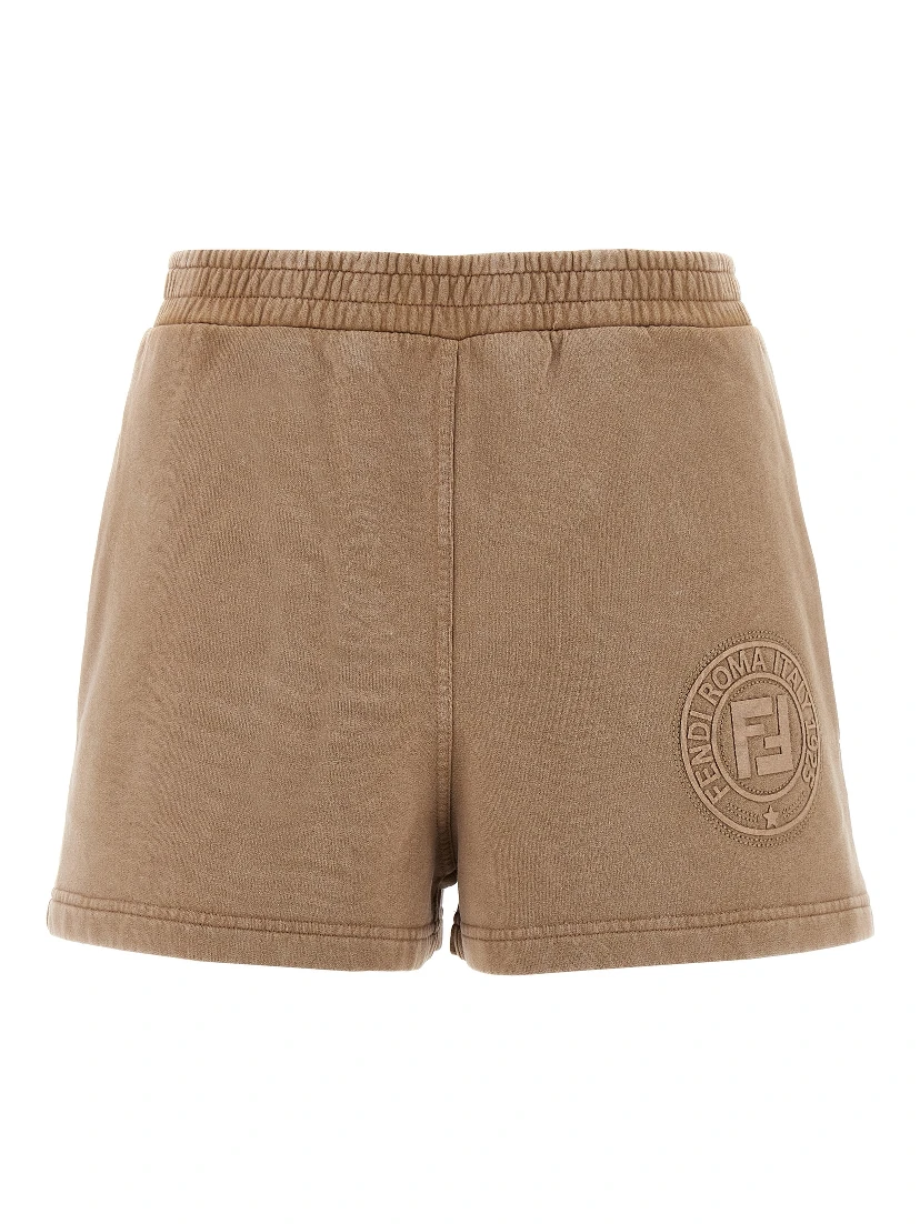 Brown Cotton Bermuda Shorts