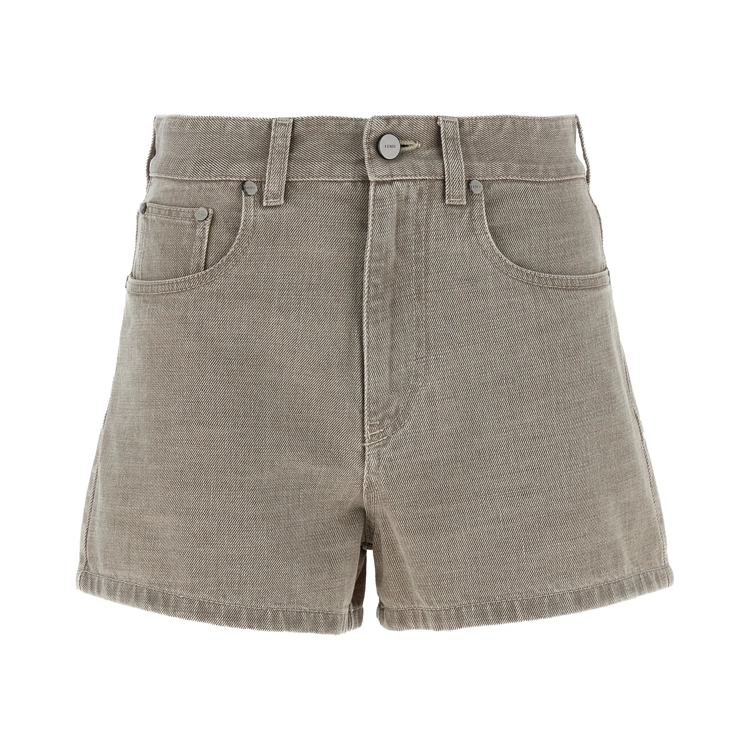 Beige Cotton Bermuda Shorts