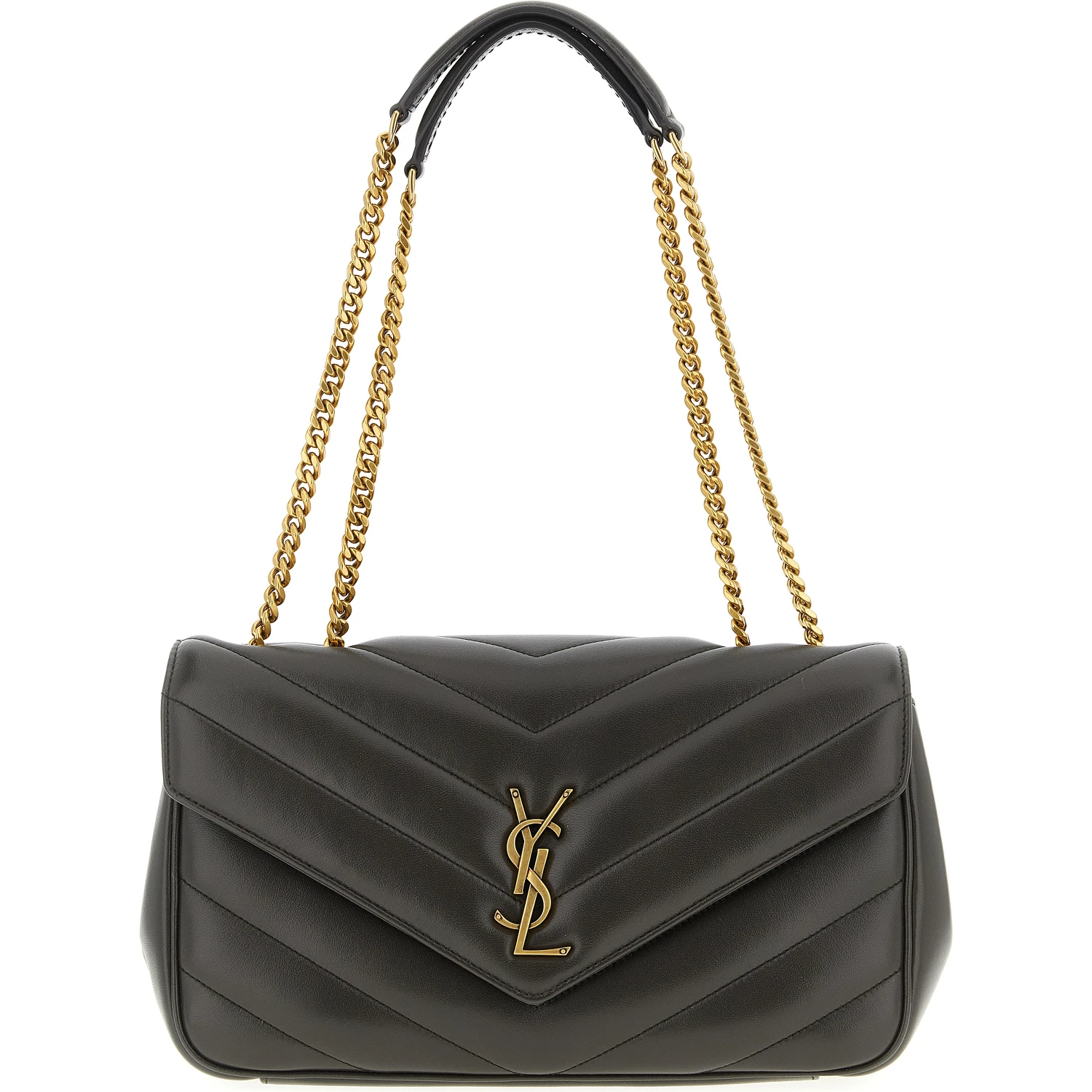 Brown Lamb Leather Shoulder Bag