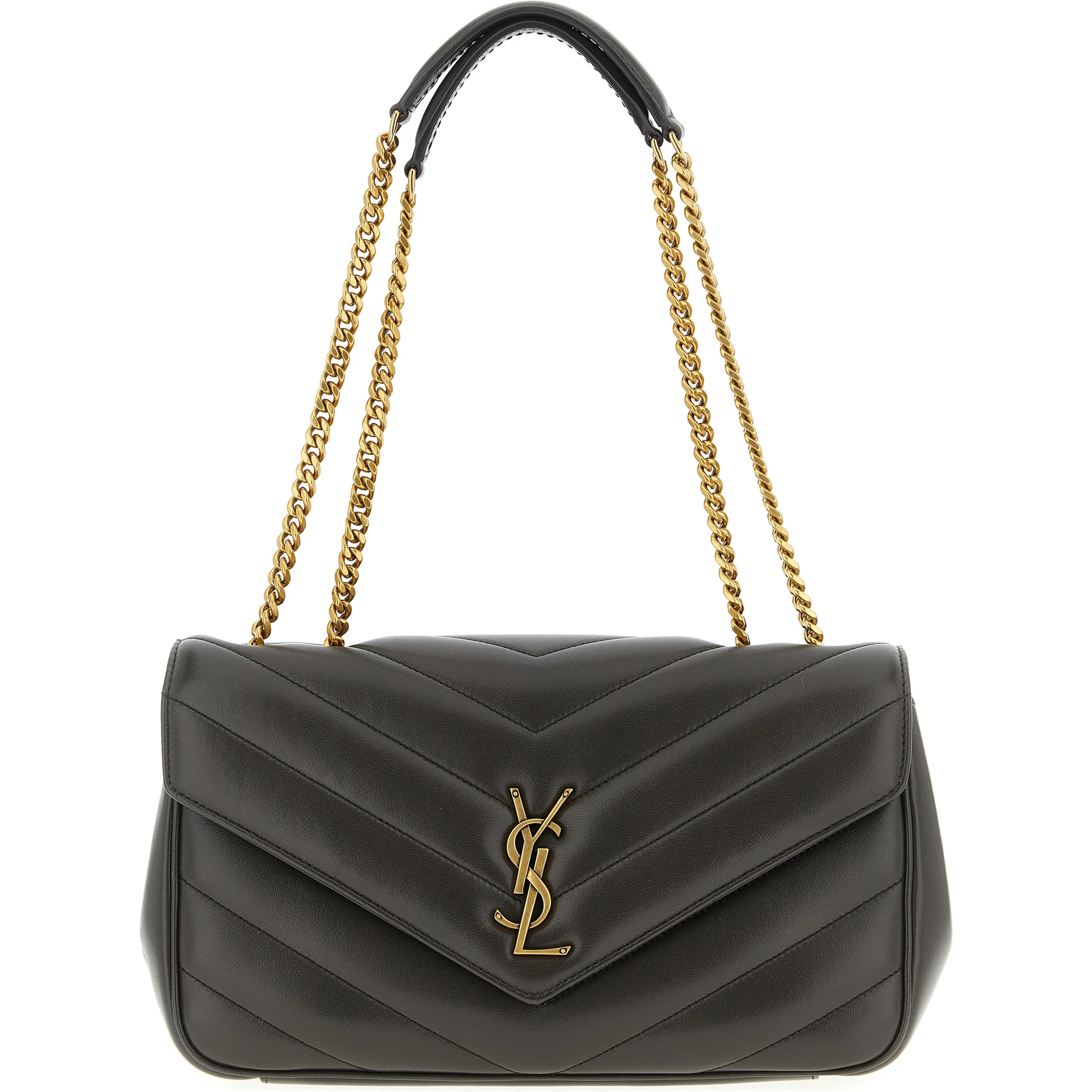 Brown Lamb Leather Shoulder Bag