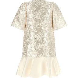 White Polyester Short Dress
