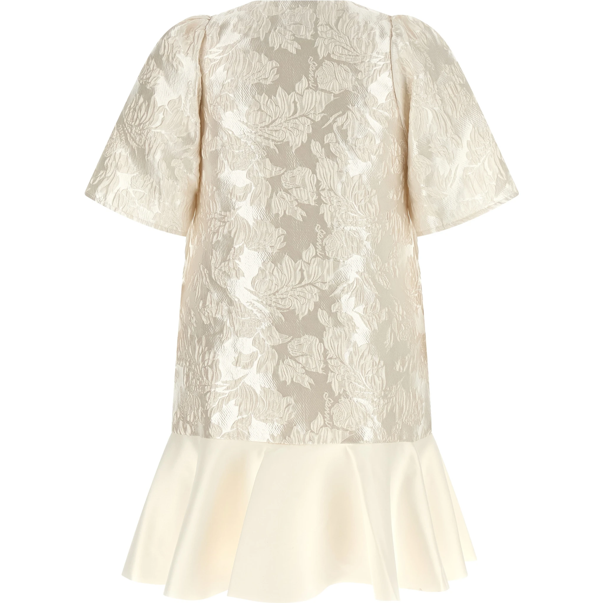 White Polyester Short Dress