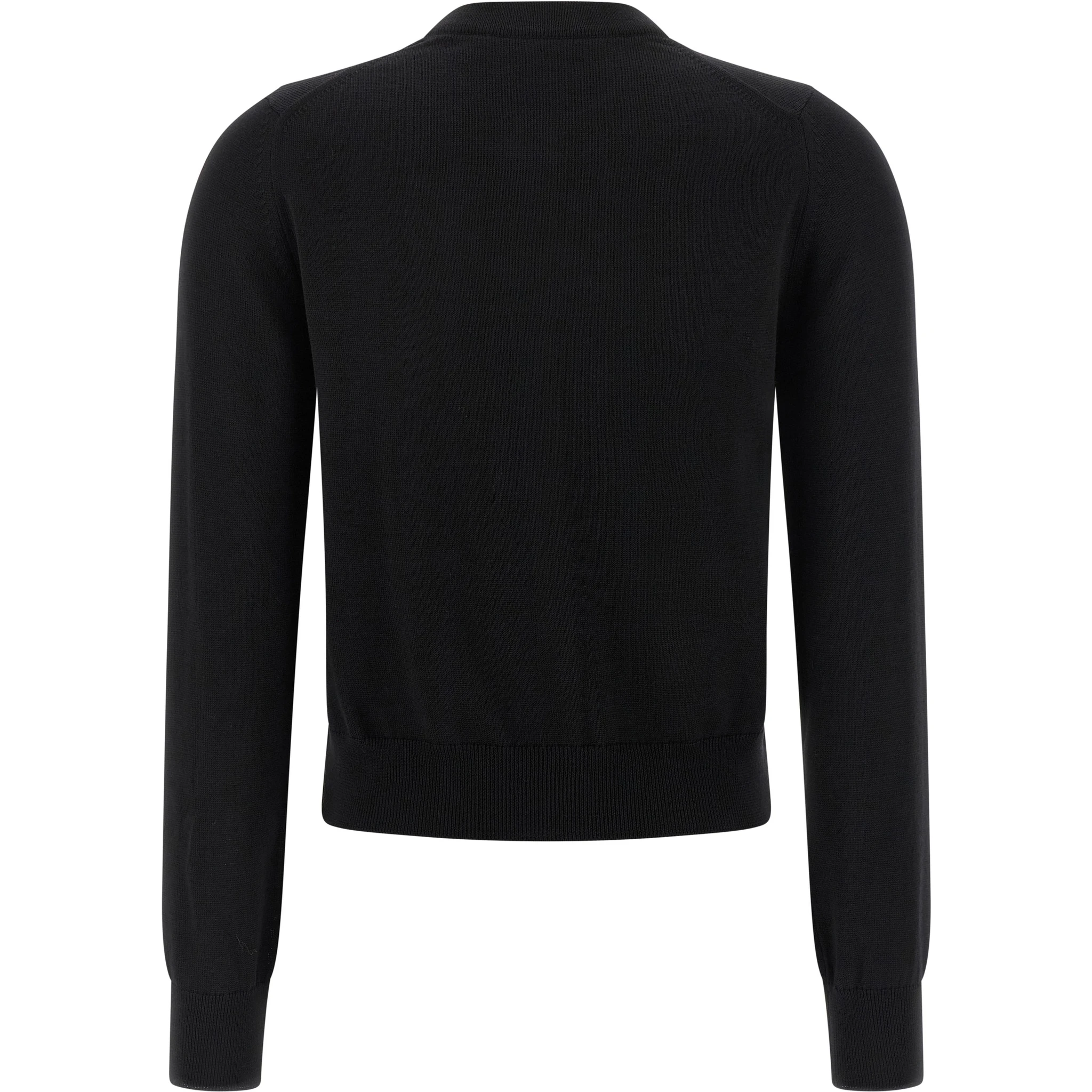 Black Virgin Wool Cardigan
