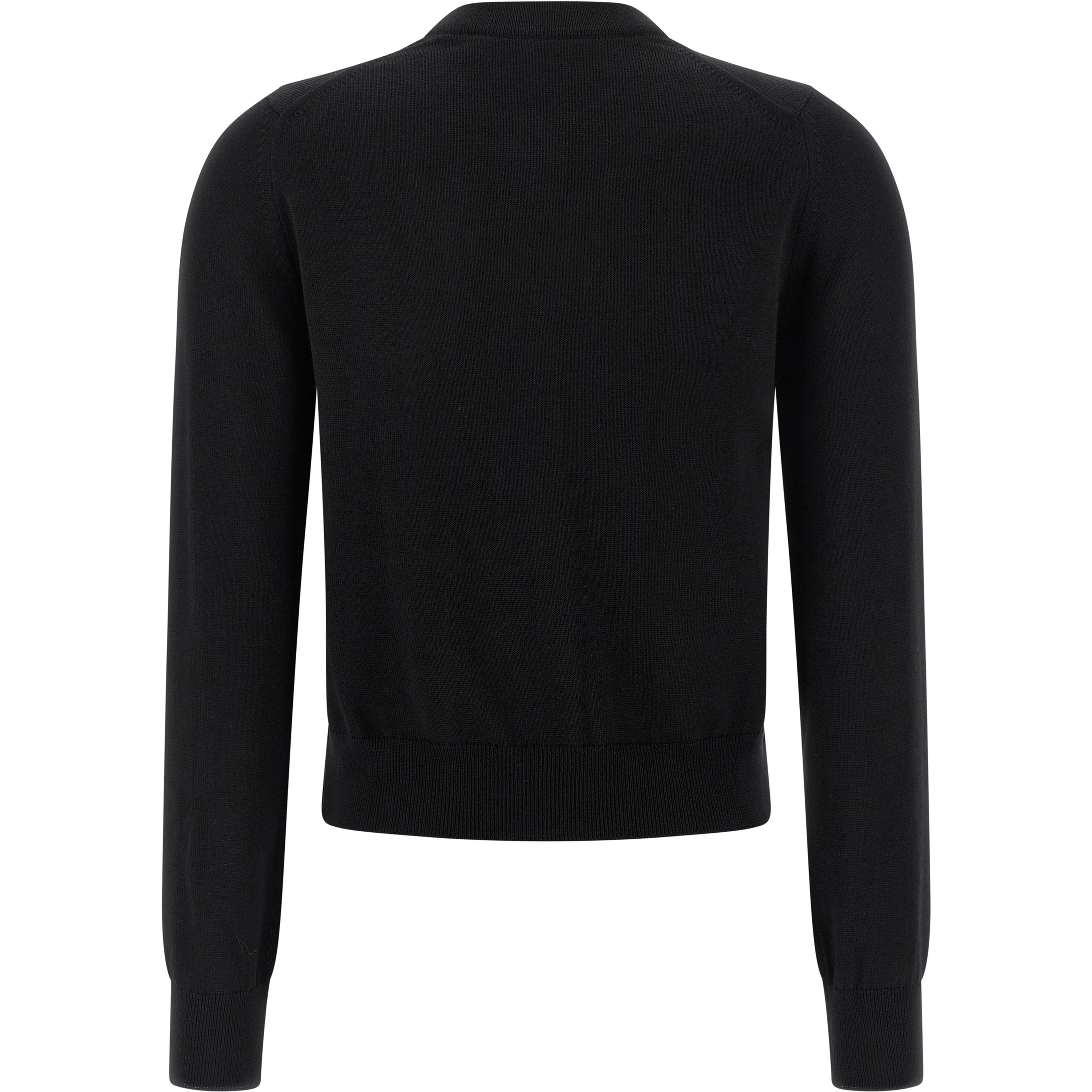 Black Virgin Wool Cardigan