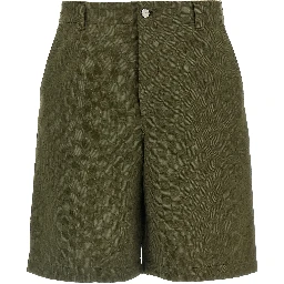Bicolor Cotton Bermuda Shorts