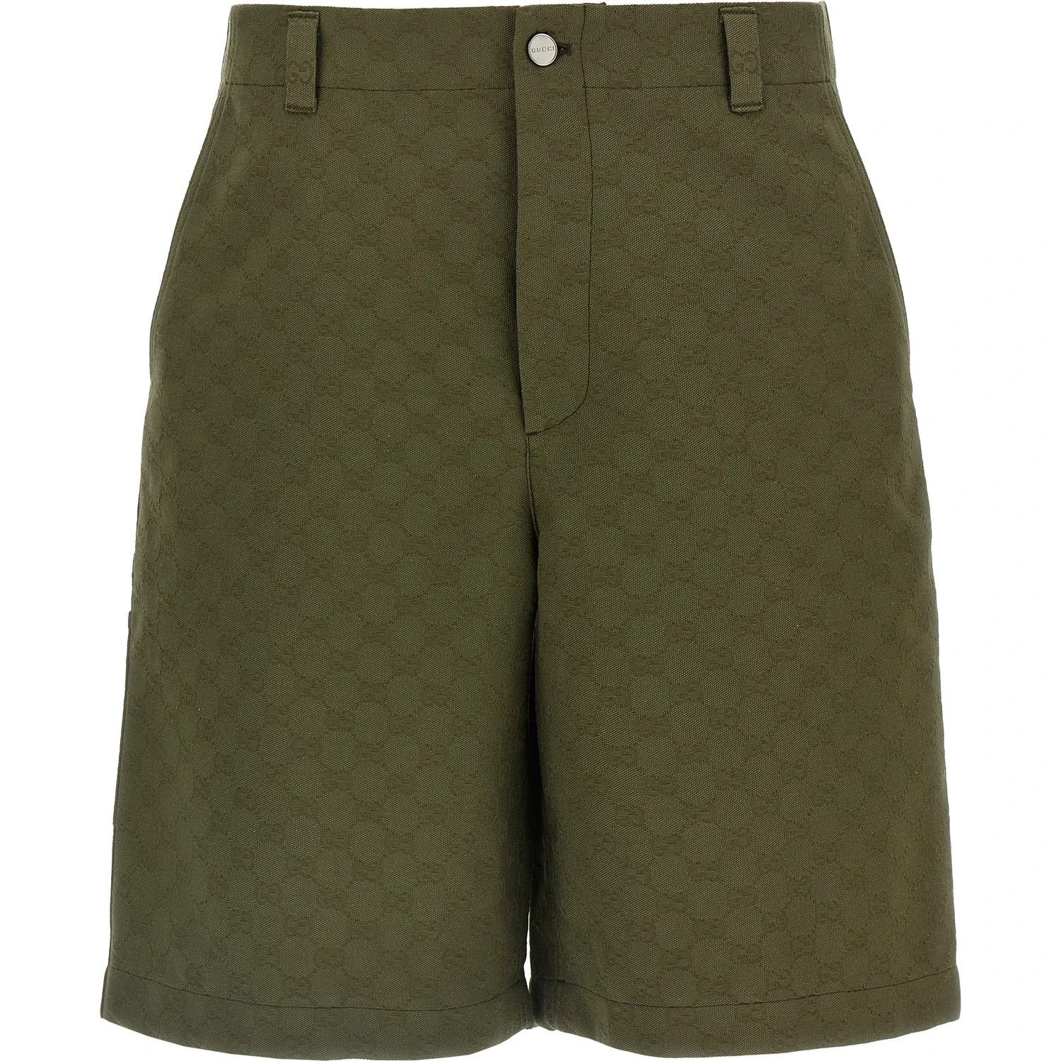 Bicolor Cotton Bermuda Shorts