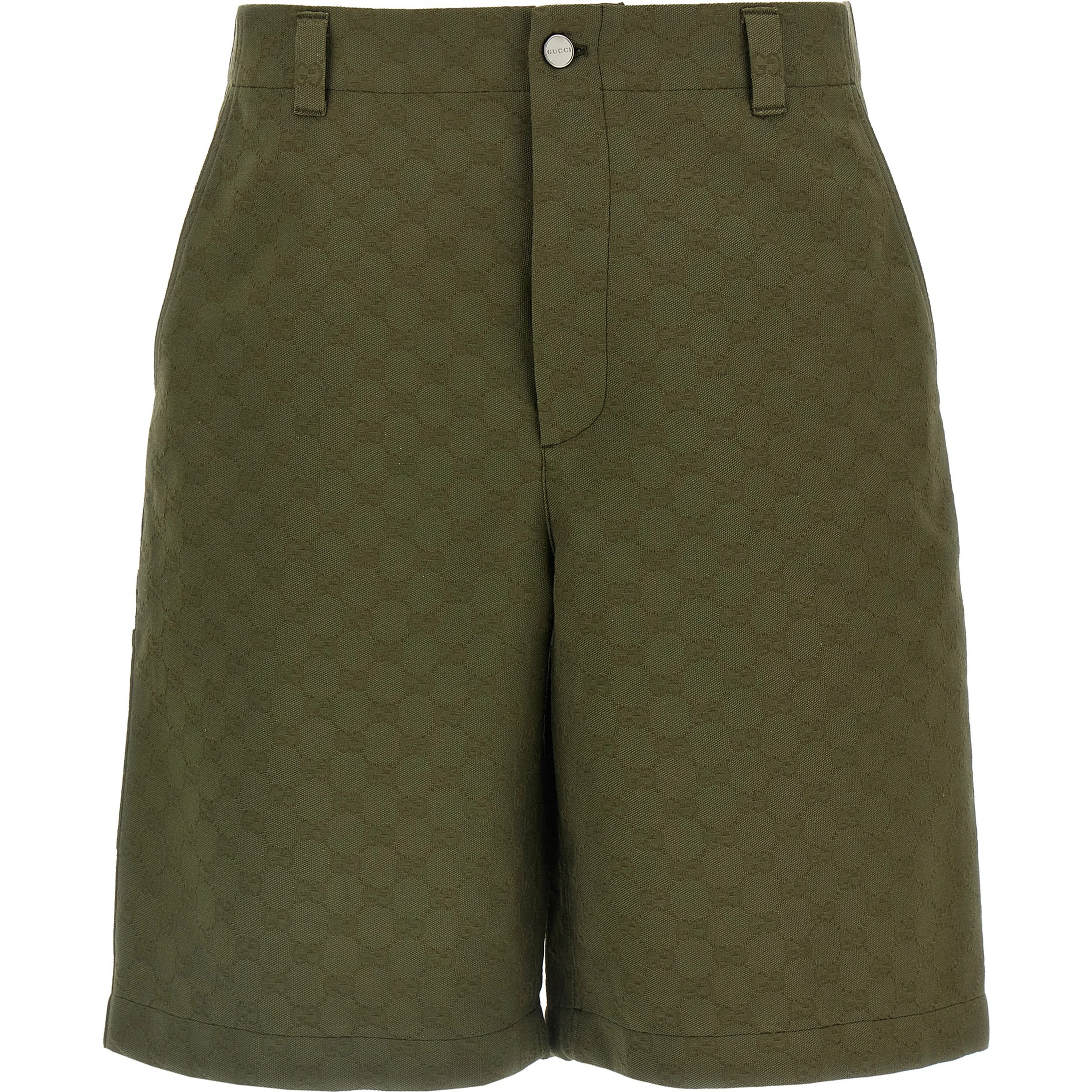 Bicolor Cotton Bermuda Shorts