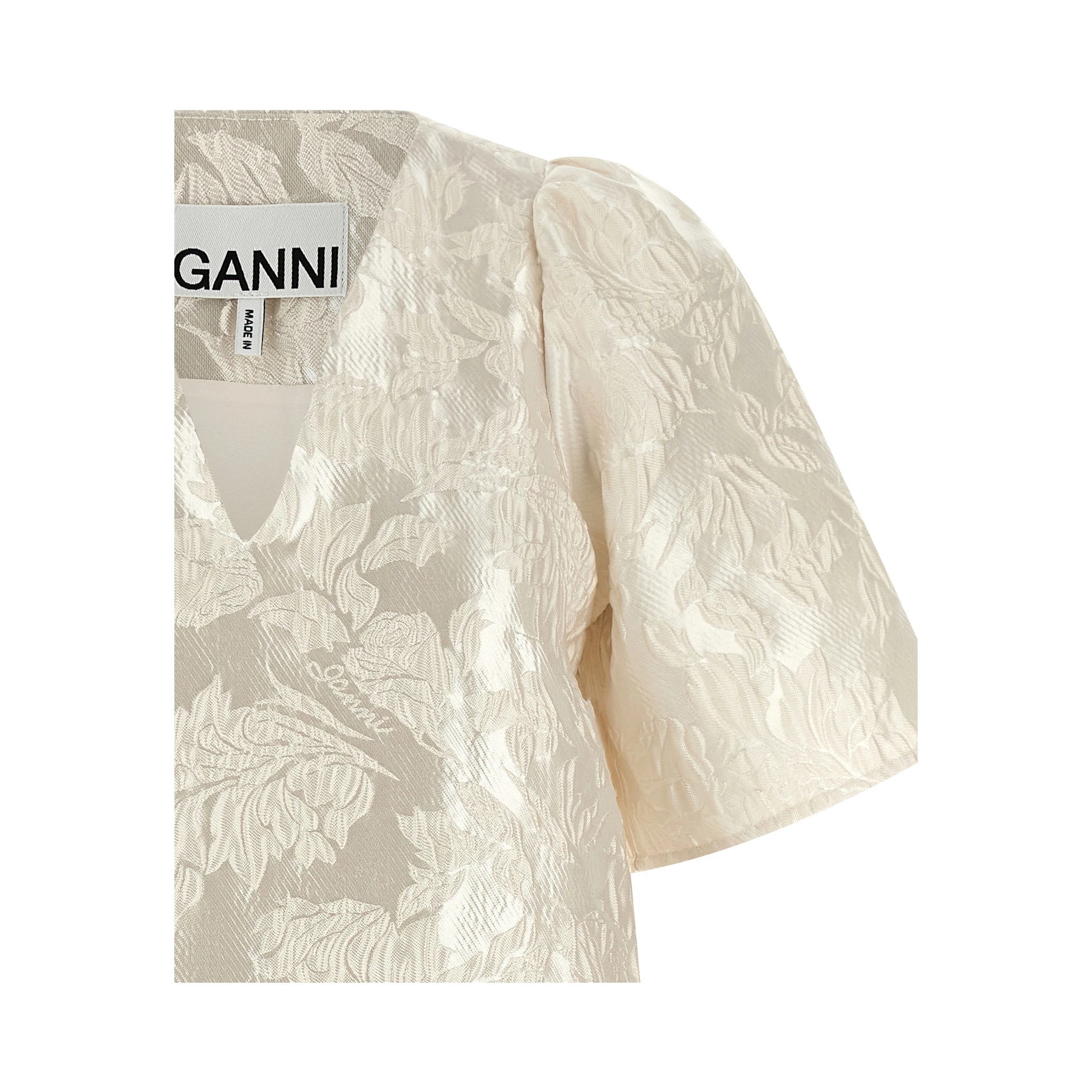 White Polyester Short Dress