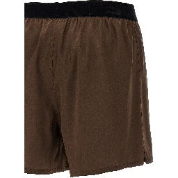 Brown Silk Bermuda Shorts
