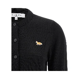 Black Virgin Wool Cardigan