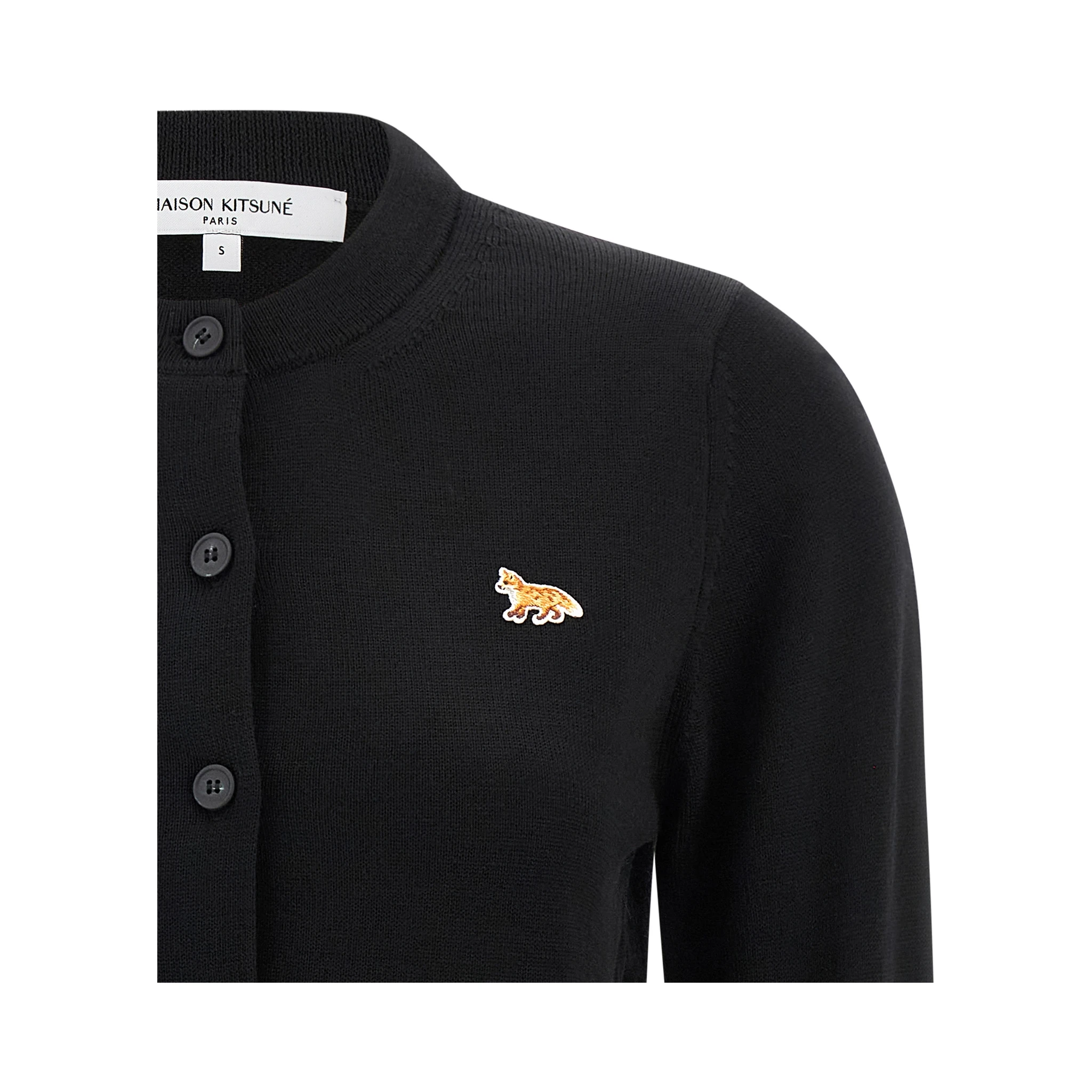Black Virgin Wool Cardigan