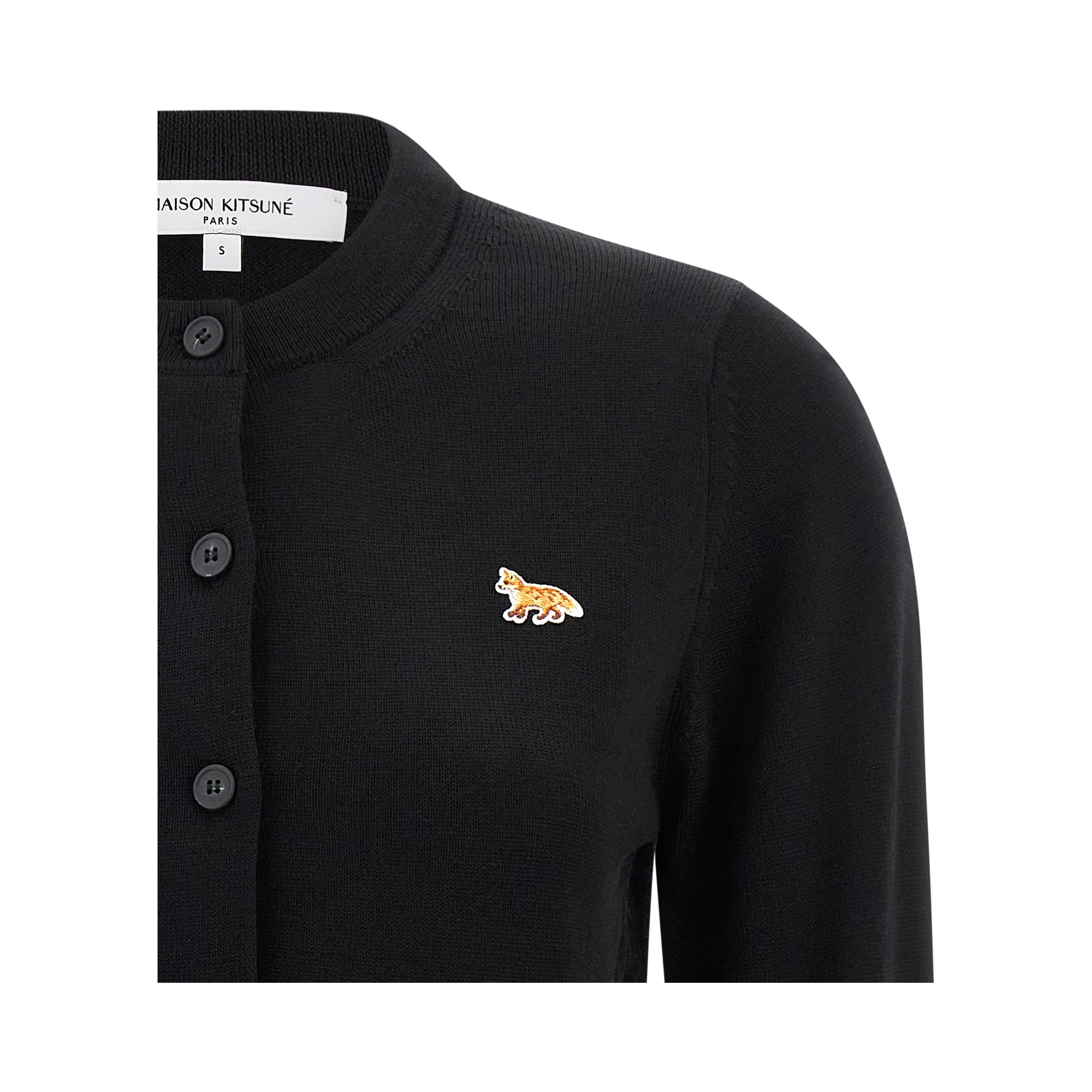 Black Virgin Wool Cardigan