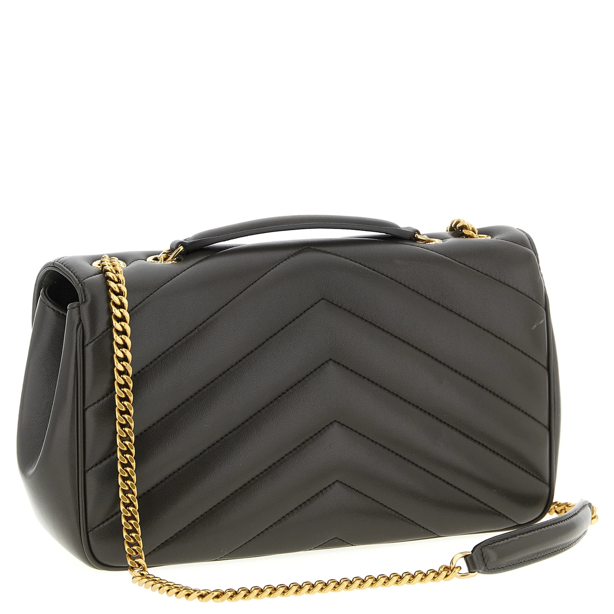 Brown Lamb Leather Shoulder Bag