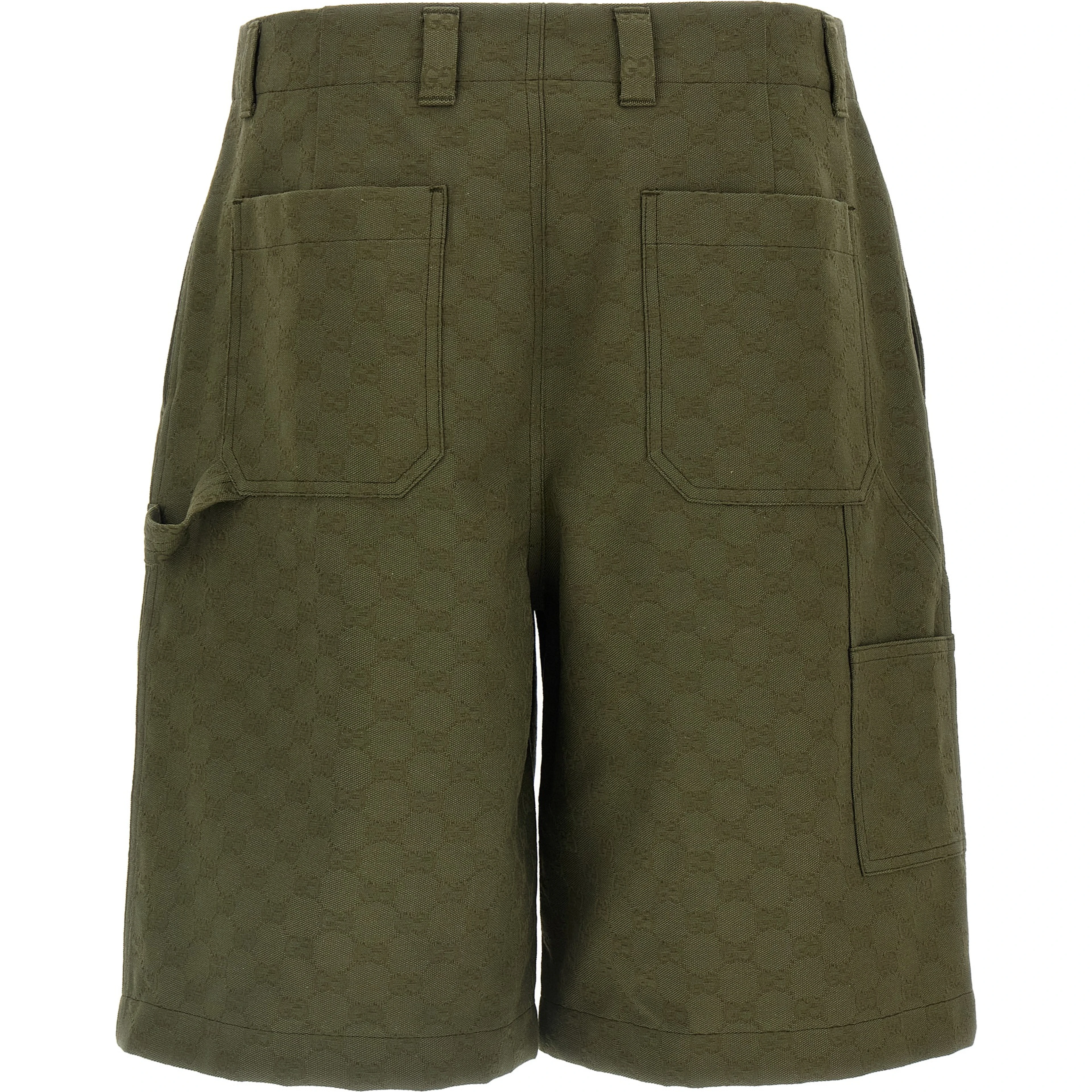 Bicolor Cotton Bermuda Shorts