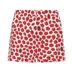 Multicolor Silk Bermuda Shorts
