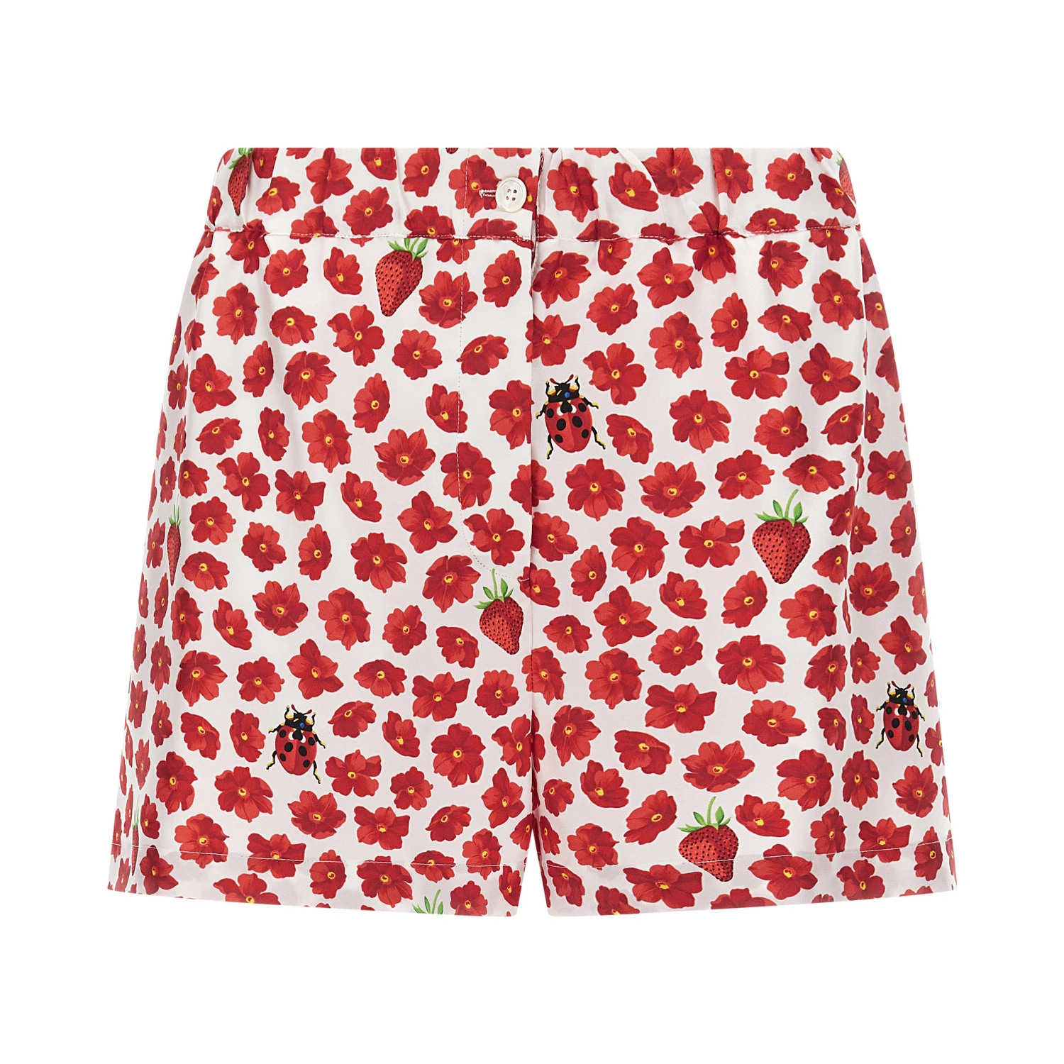 Multicolor Silk Bermuda Shorts