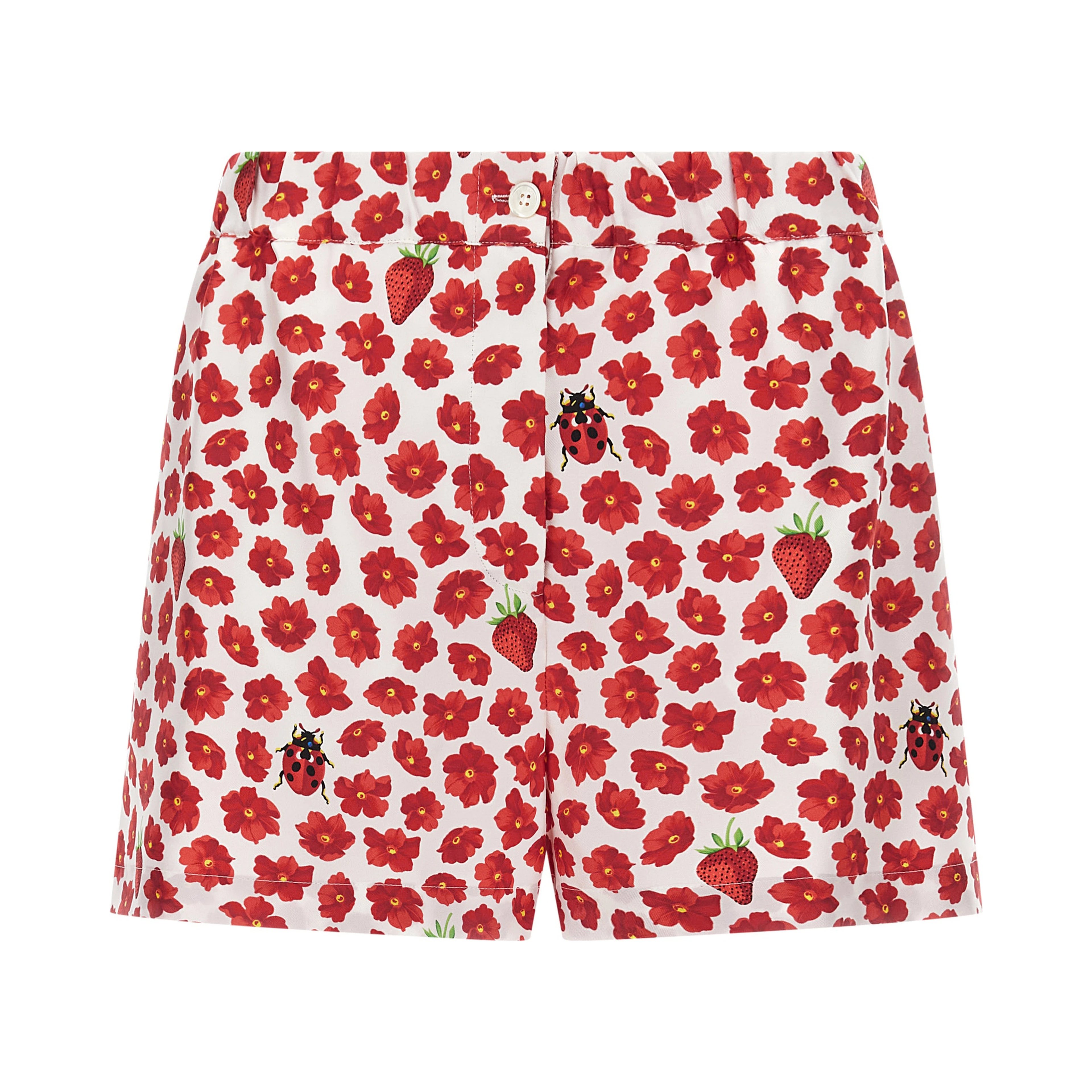 Multicolor Silk Bermuda Shorts