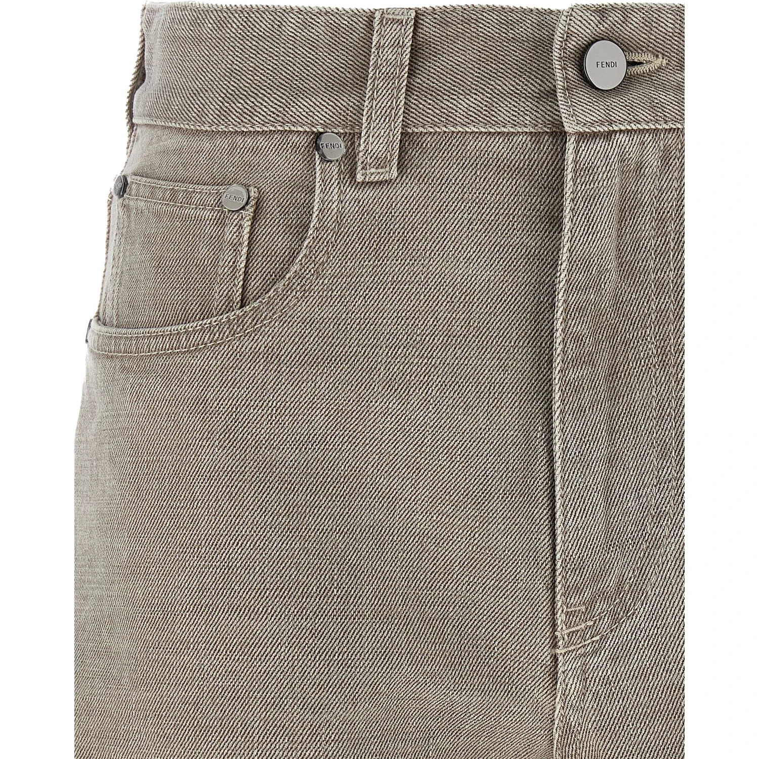 Beige Cotton Bermuda Shorts