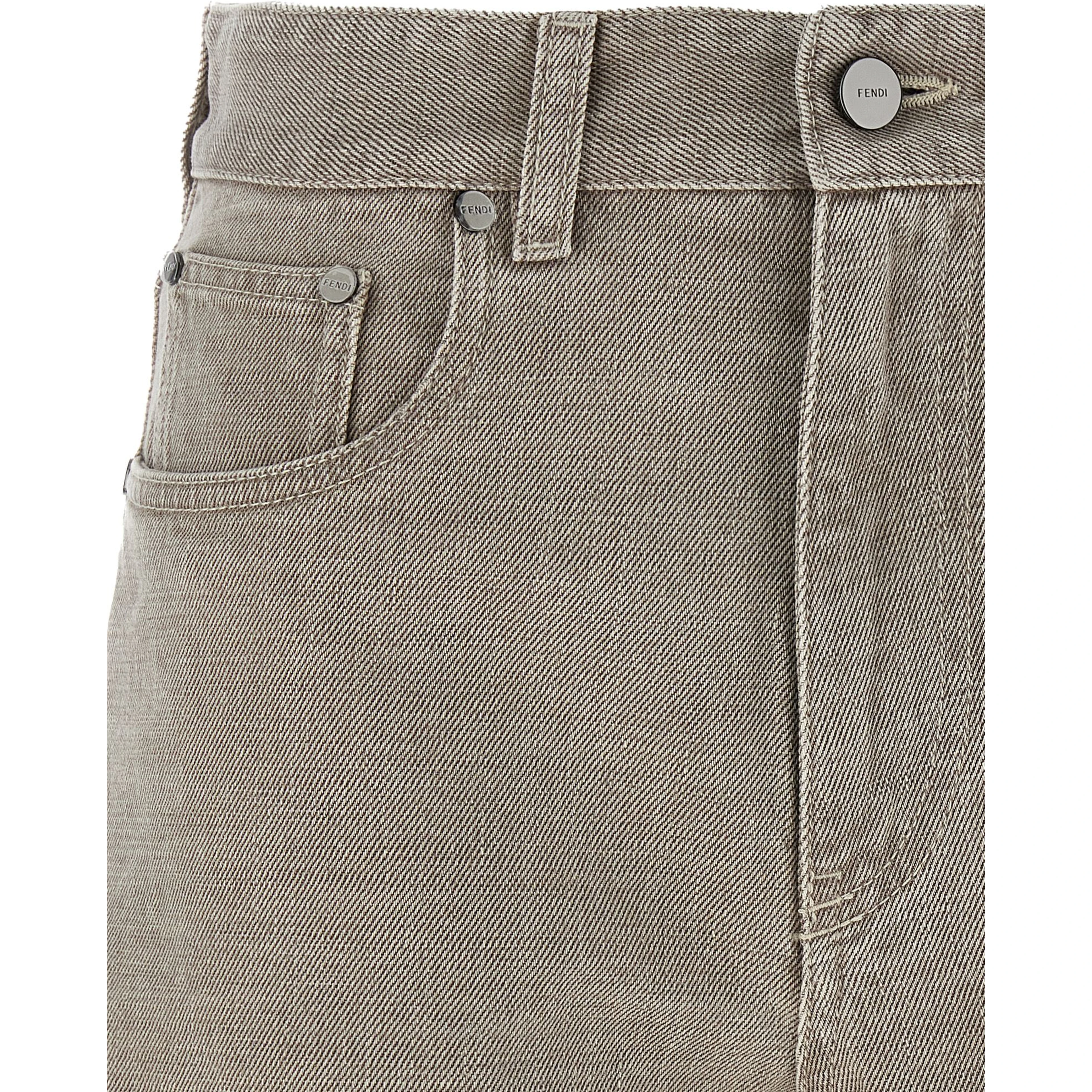 Beige Cotton Bermuda Shorts