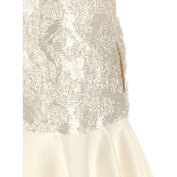 White Polyester Short Dress