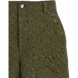 Bicolor Cotton Bermuda Shorts