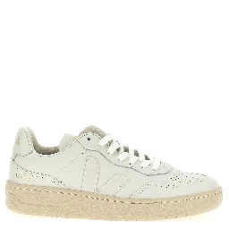 White Leather Low Top Sneakers