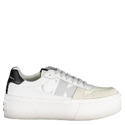 White Polyester Women's Sneaker