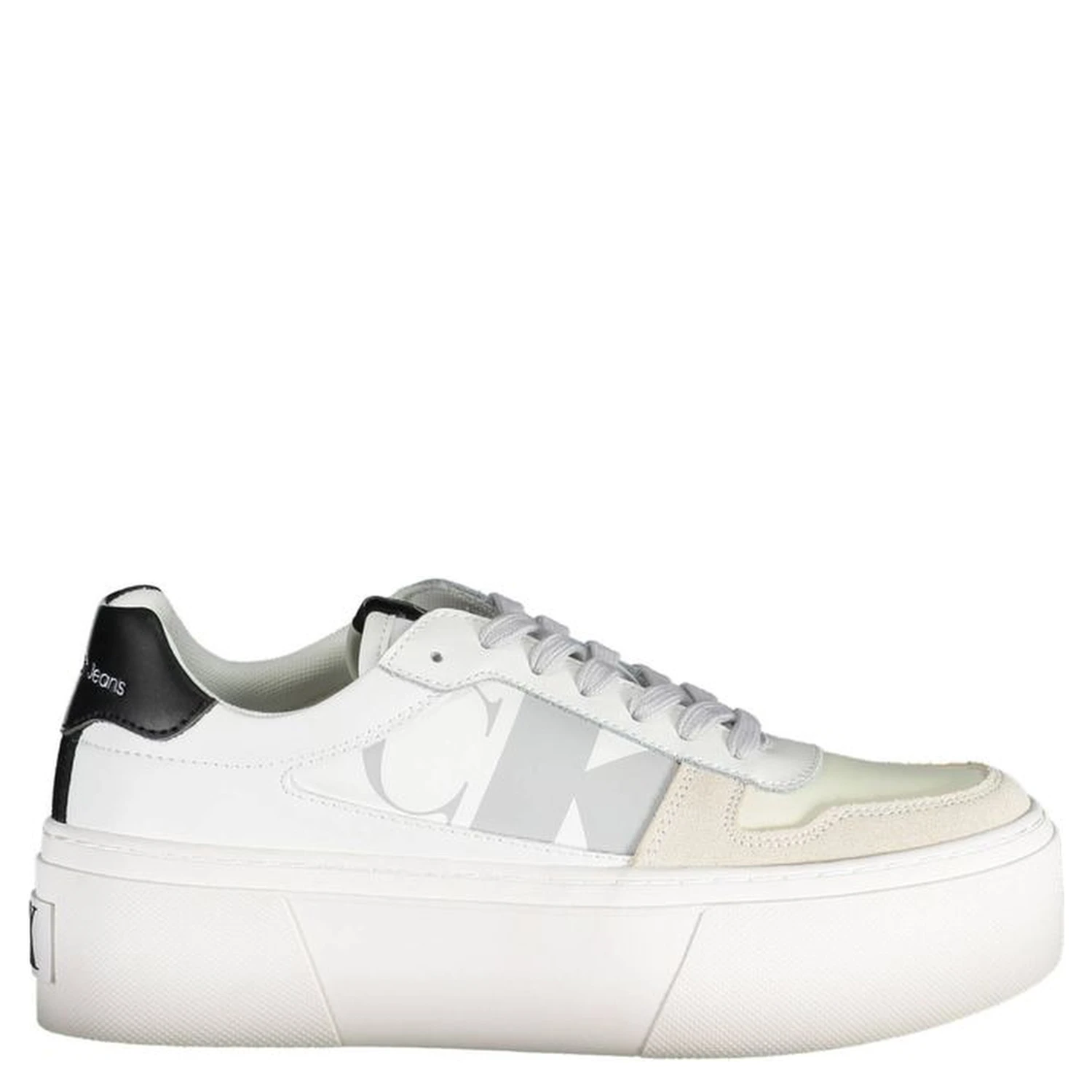 White Polyester Women's Sneaker