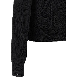 Black Virgin Wool Cardigan