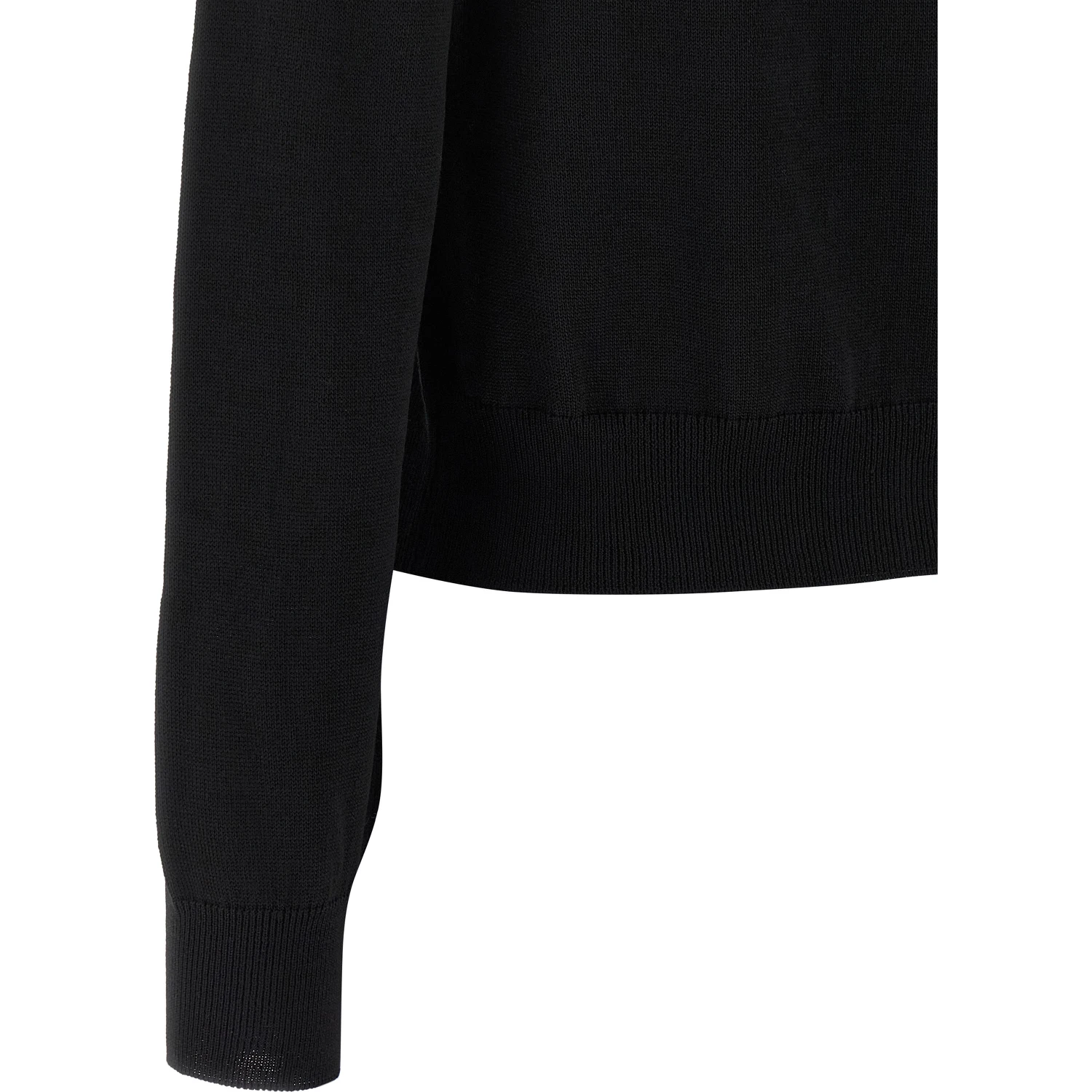 Black Virgin Wool Cardigan