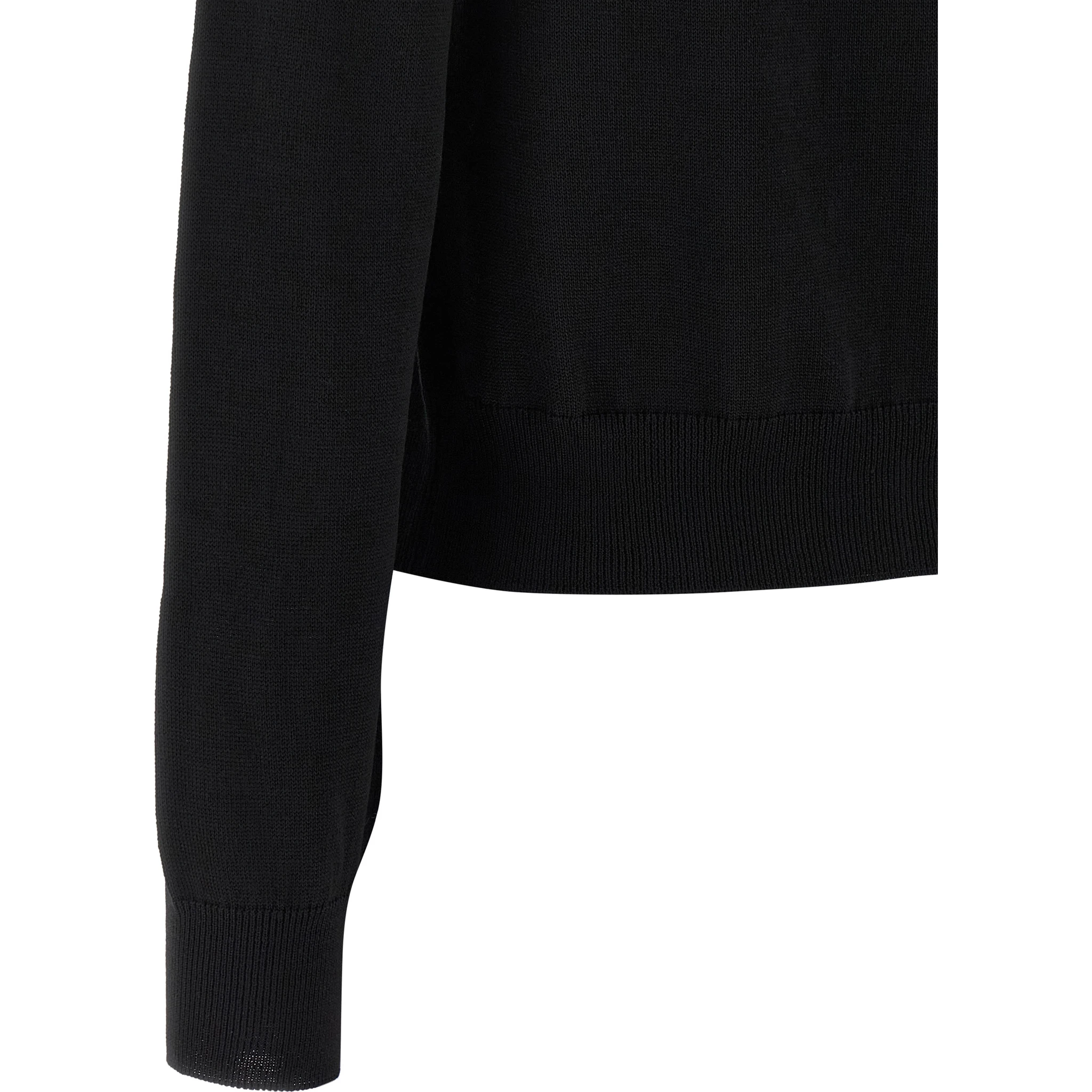 Black Virgin Wool Cardigan