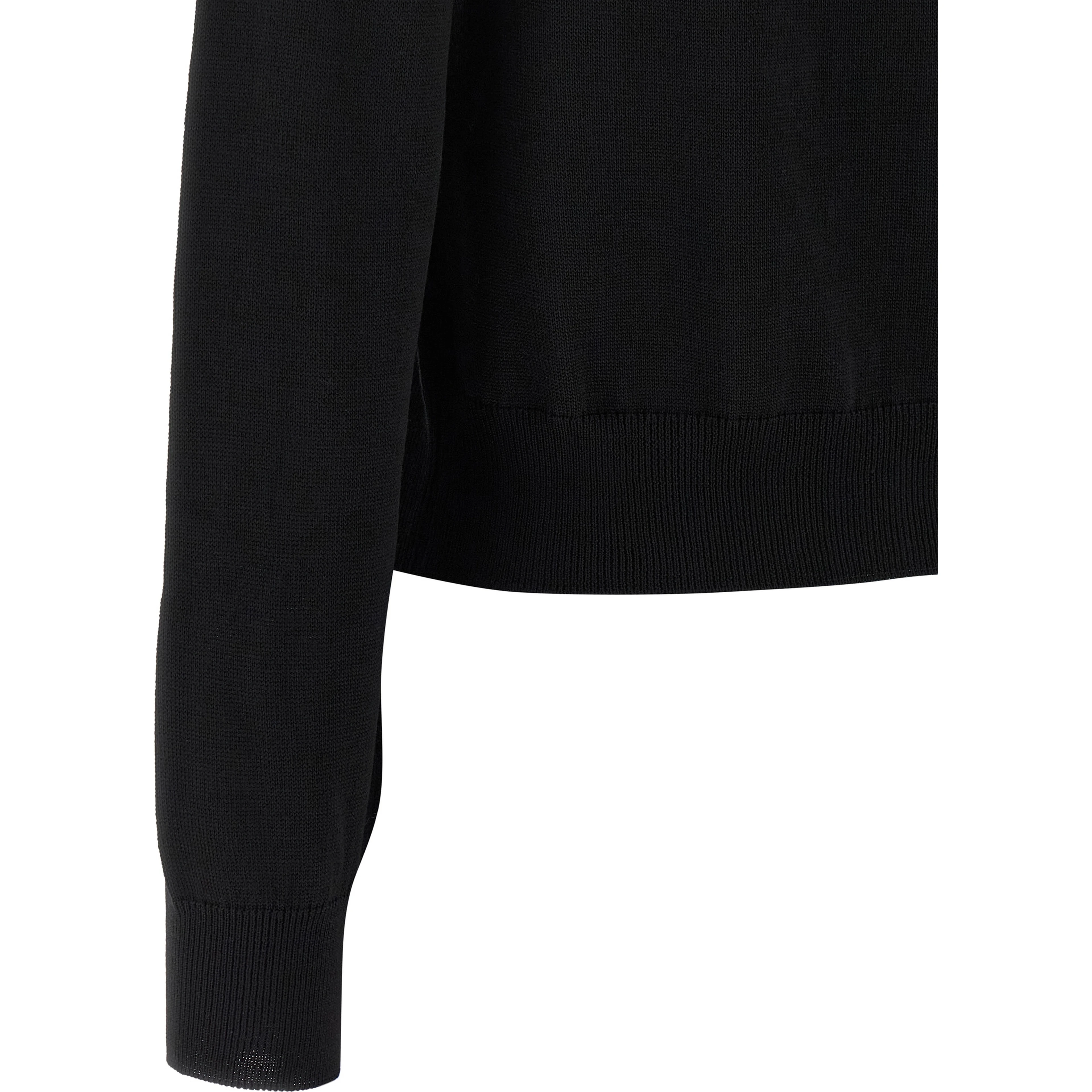 Black Virgin Wool Cardigan