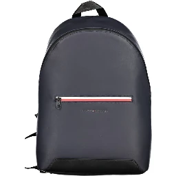 Blue Polyurethane Men's Backpack with Adjustable Straps