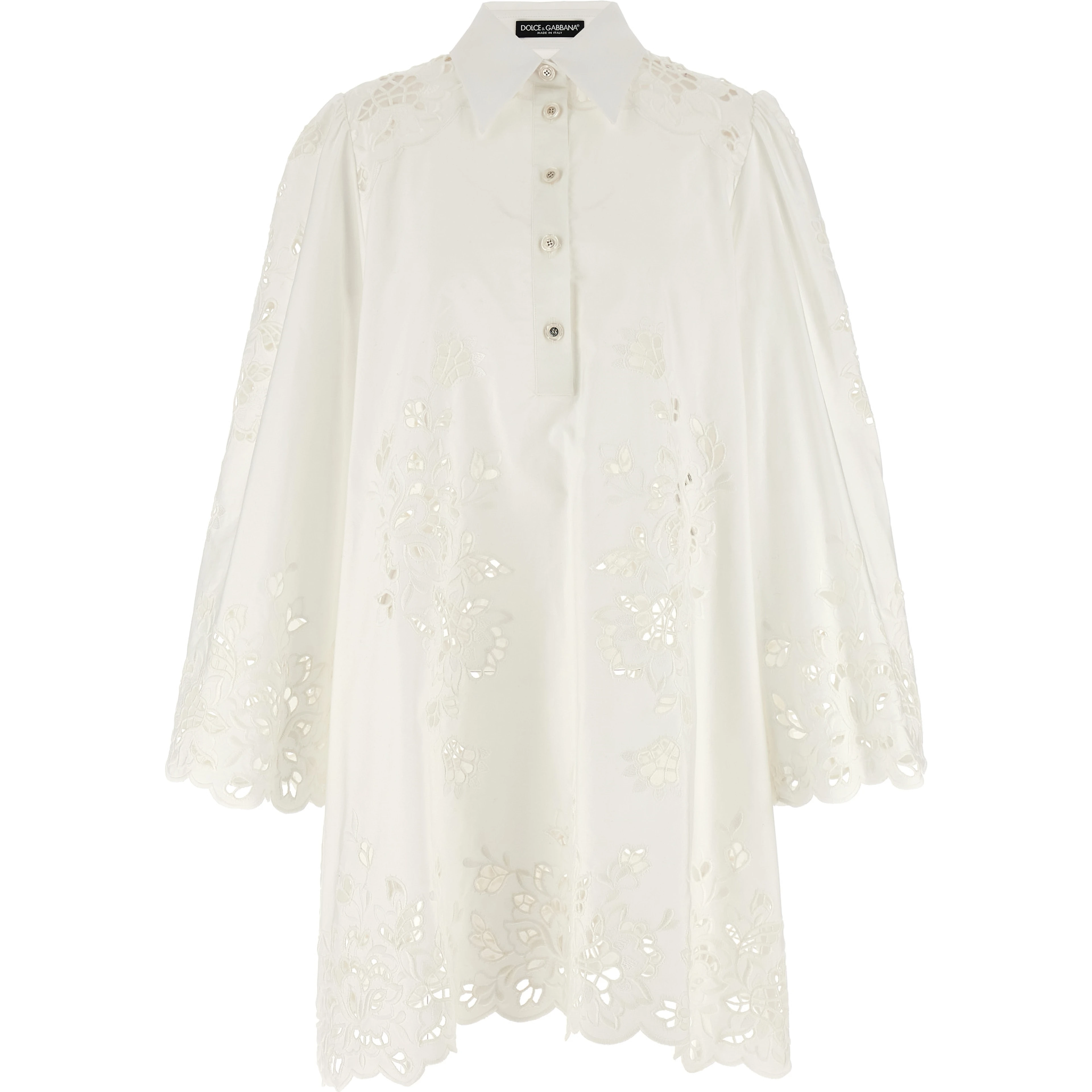 White Cotton Short Dress