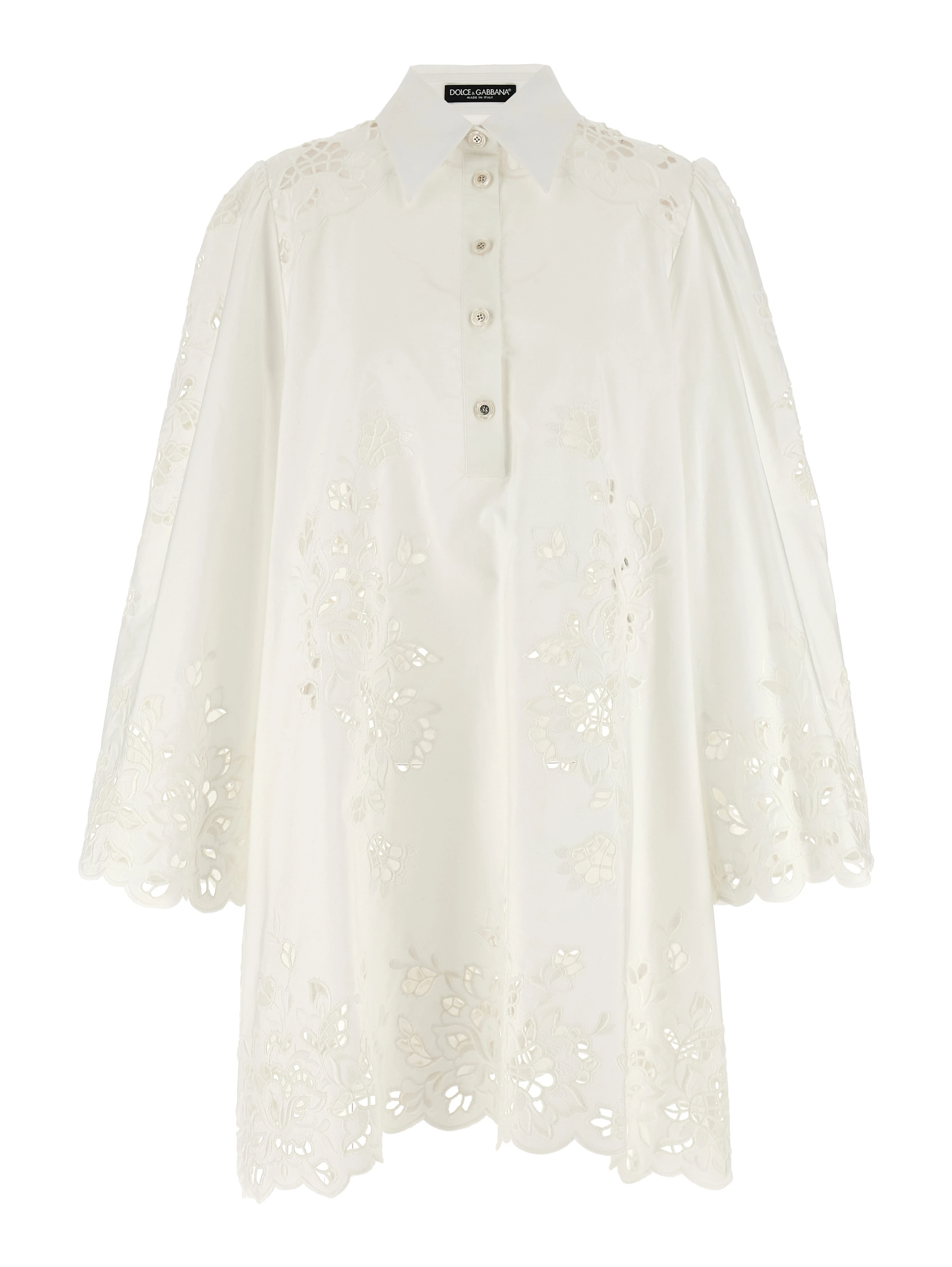 White Cotton Short Dress