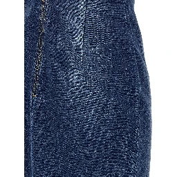 Blue Cotton Midi Dress
