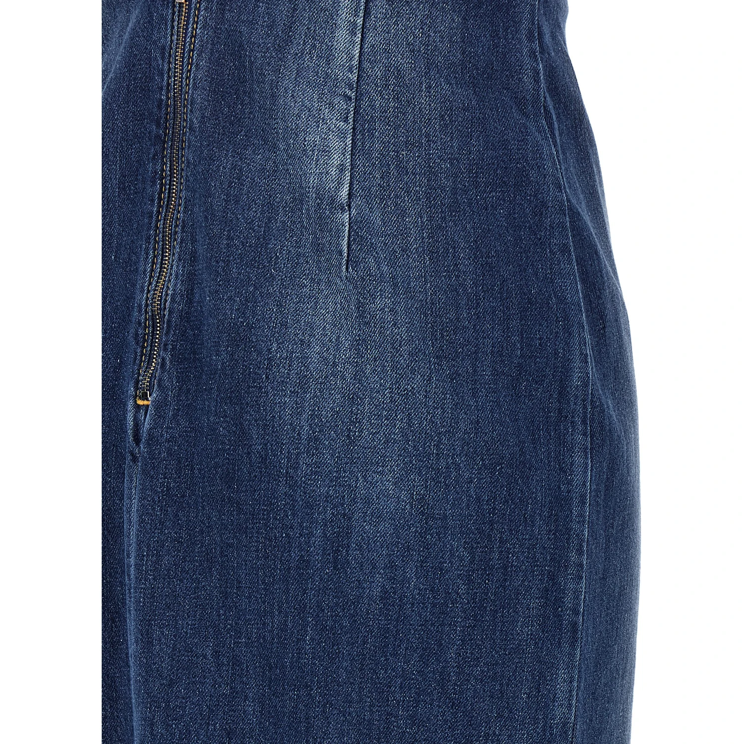 Blue Cotton Midi Dress