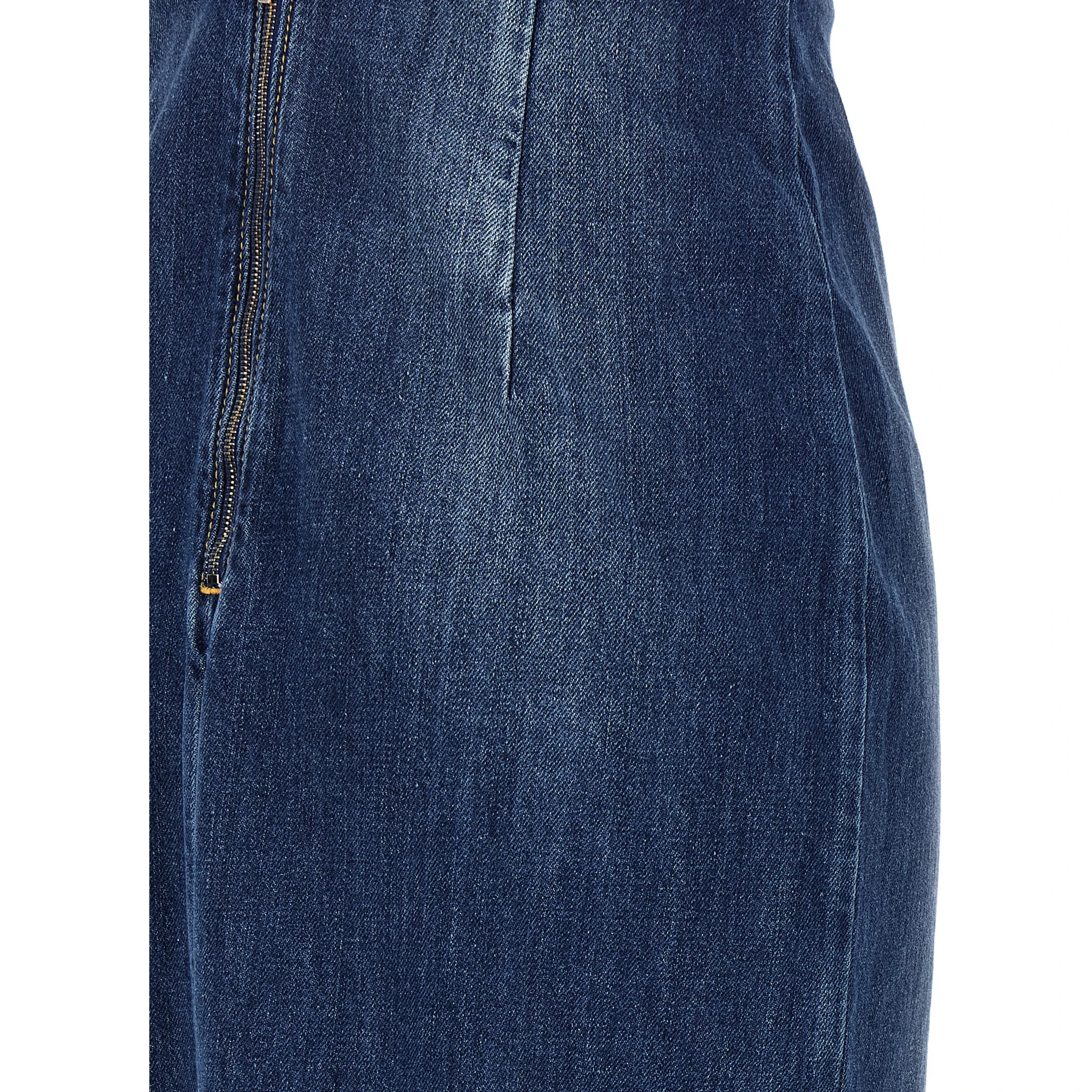 Blue Cotton Midi Dress