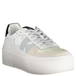 White Polyester Women's Sneaker