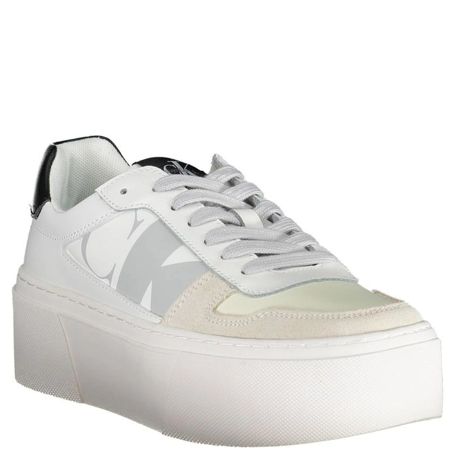 White Polyester Women's Sneaker