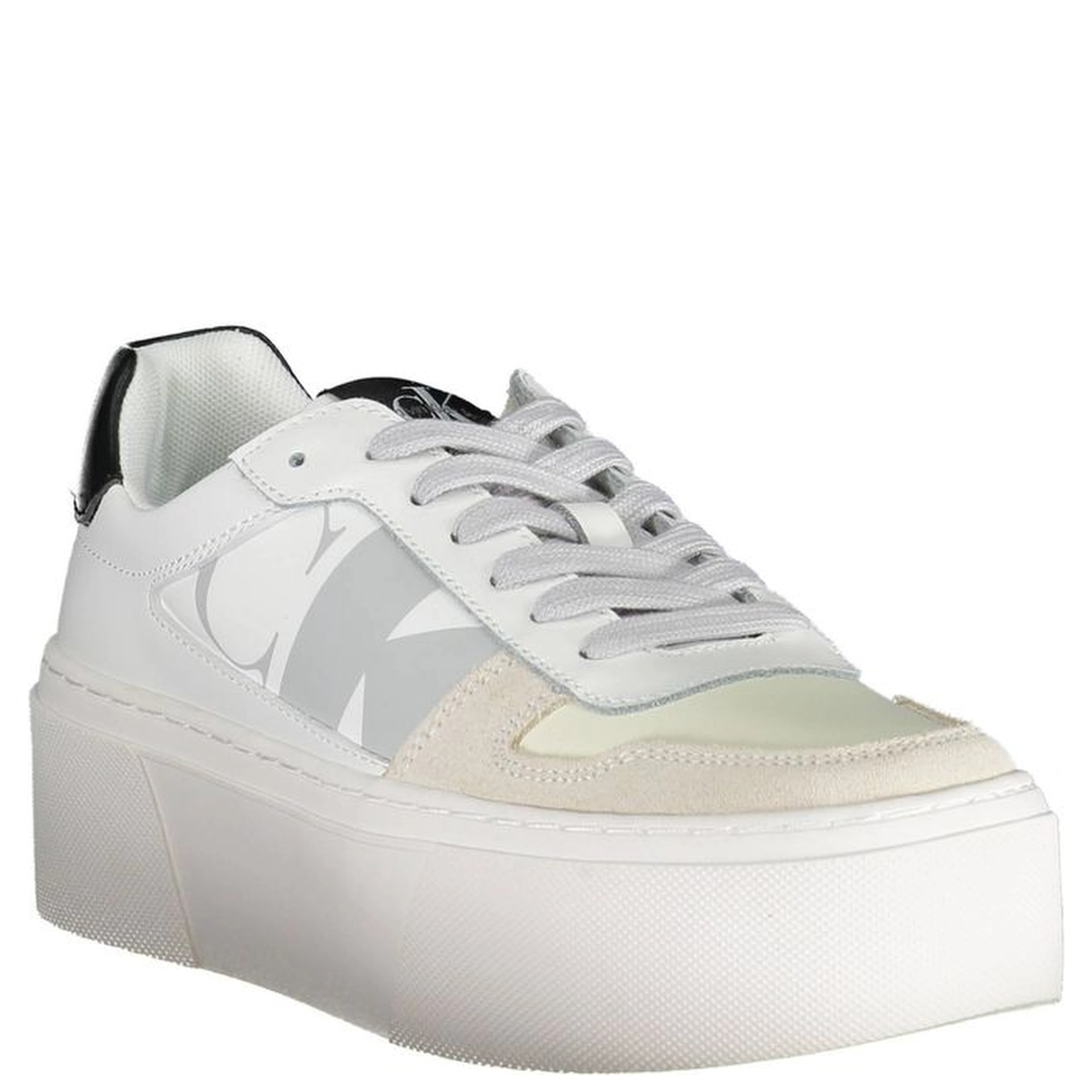 White Polyester Women's Sneaker